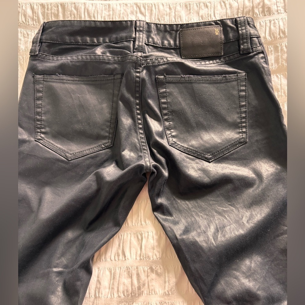 R13 Black Coated Skinny Jeans Made in Italy - Picture 10 of 12